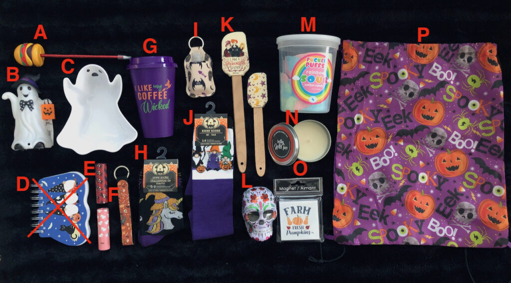 Halloween Free Gifts Labeled D